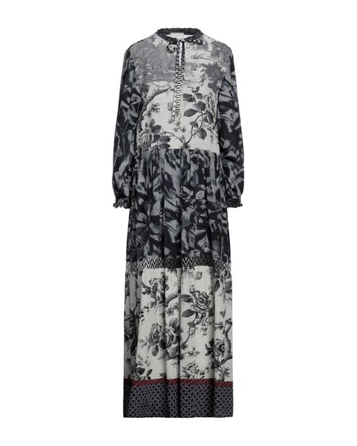 Pierre Louis Mascia Gray Long Dress