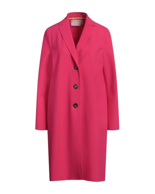 Harris Wharf London Pink Overcoat & Trench Coat