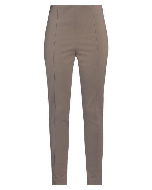 Semicouture Gray Khaki Pants Viscose, Polyamide, Elastane