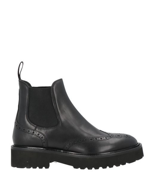 Doucal's Black Ankle Boots Soft Leather