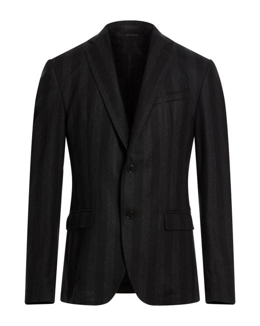 Messagerie Black Blazer Wool, Polyester for men