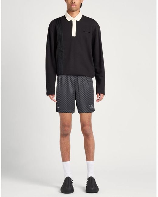 EA7 Gray Shorts & Bermuda Shorts Recycled Polyester for men