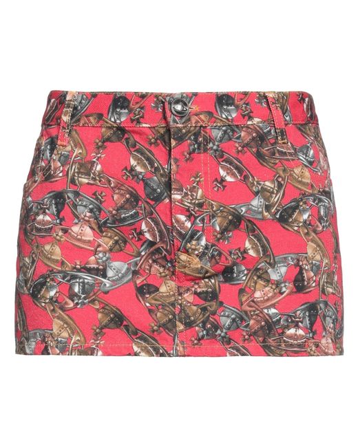 Vivienne Westwood Red Mini Skirt Cotton