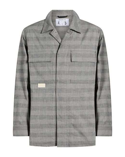 Department 5 Gray Jacket Polyester, Virgin Wool, Elastane for men