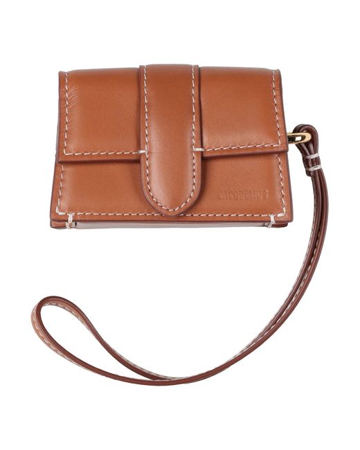 Jacquemus White Tan Crossbody Wallet Leather