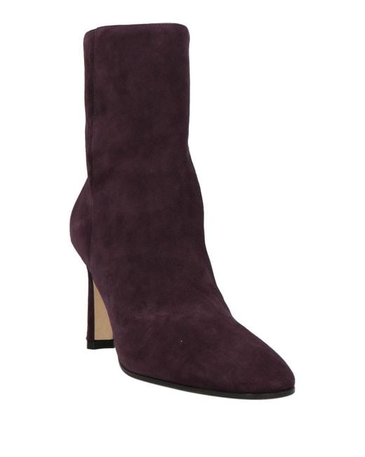 Sergio Rossi Purple Ankle Boots Leather