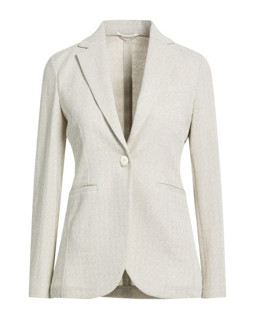 Circolo 1901 White Light Blazer Cotton, Linen, Polyamide