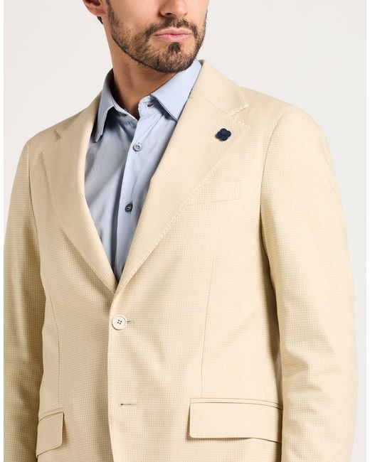 Lardini Natural Suit Cotton, Polyester, Elastane for men
