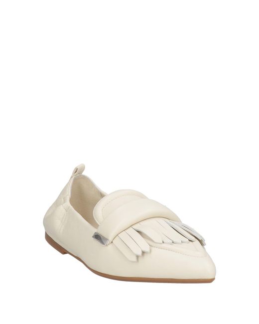 Ash White Mokassin