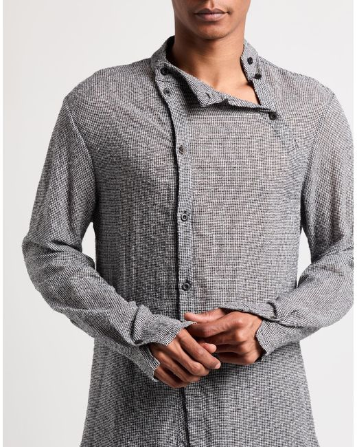 Lost & Found Gray Shirt Cotton, Linen for men