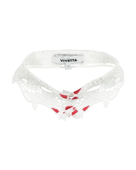 Vivetta White Scarf Cotton, Polyester
