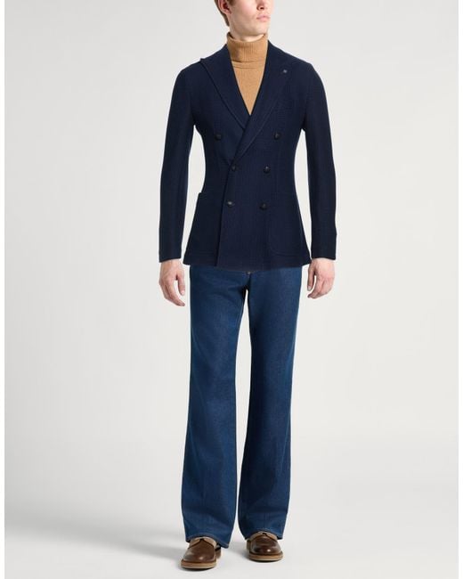 Tagliatore Blue Blazer Cotton for men