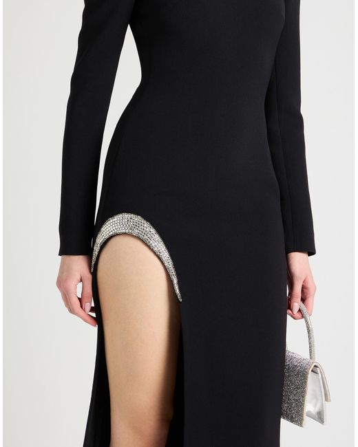 David Koma Black Midi Dress