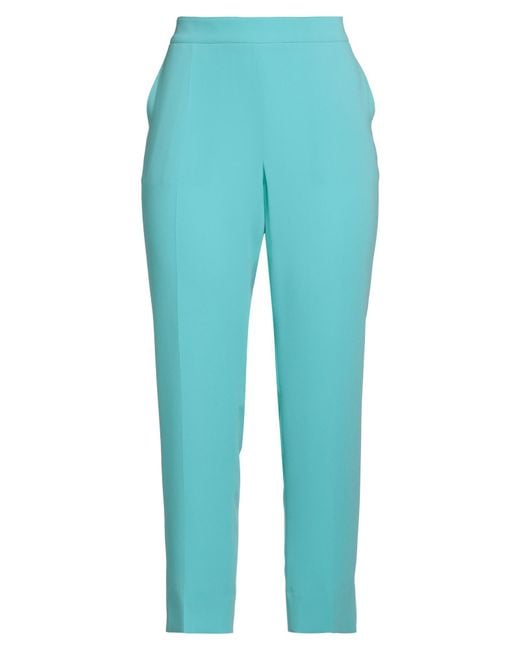 Maison Common Blue Pants Triacetate, Polyester