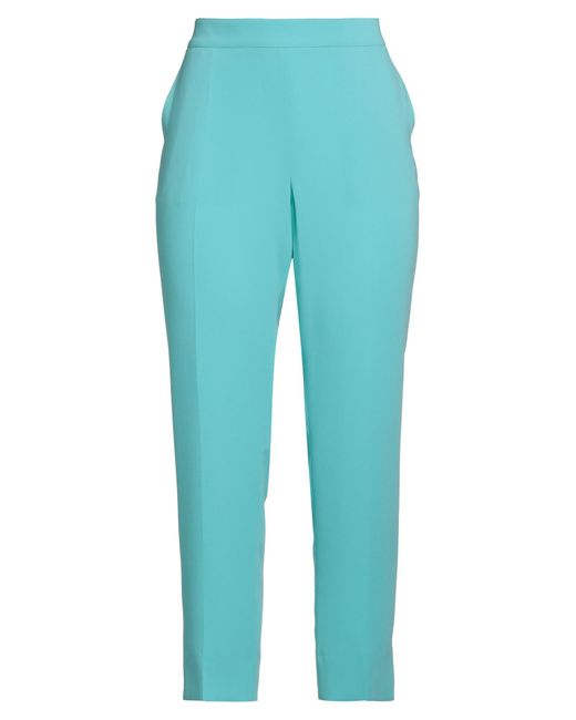 Maison Common Blue Pants Triacetate, Polyester