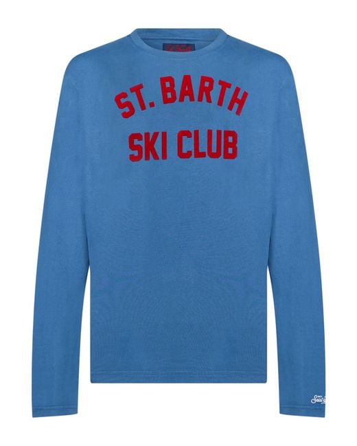 Mc2 Saint Barth Blue T-Shirt Cotton for men