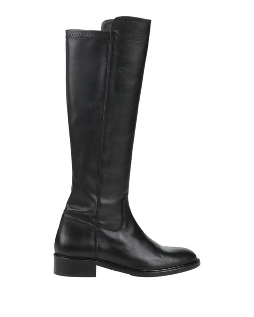 Les Tulipes Black Boot Calfskin