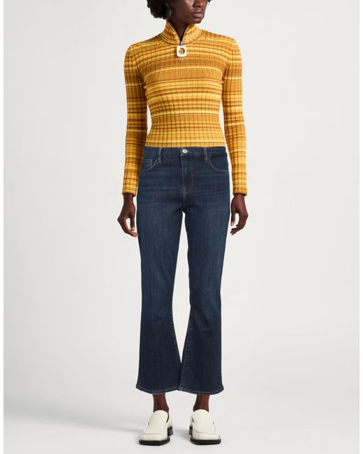 FRAME Blue Le Crop Mini Boot Jeans Cotton, Lyocell, Polyester, Elastane