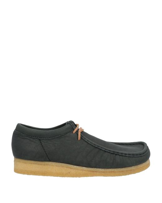 Clarks Green Lace-Up Shoes Leather for men