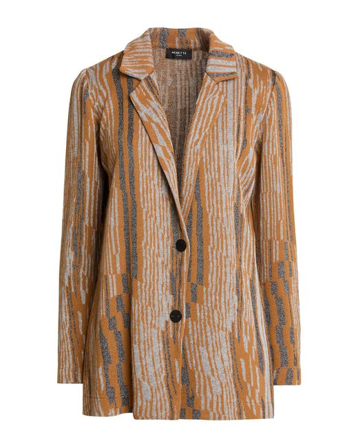 Nenette Brown Camel Blazer Wool, Acrylic