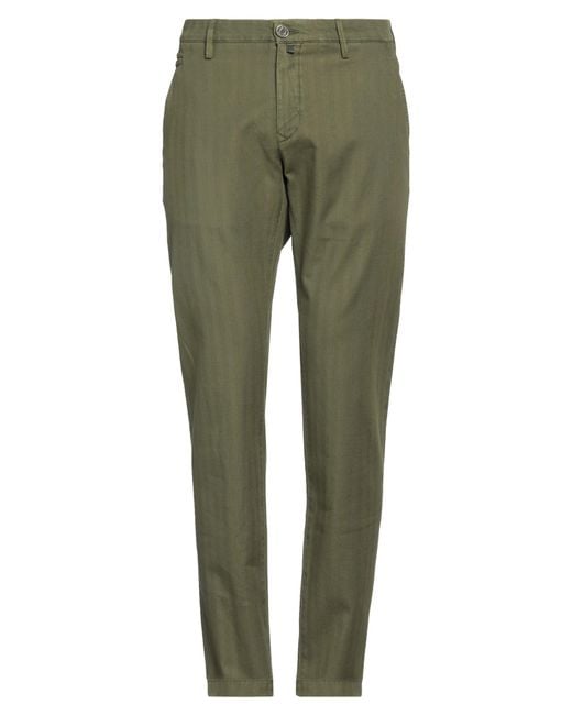 Jacob Cohen Green Pants Cotton, Linen, Elastane, Polyester for men