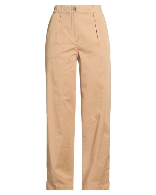 Samsøe & Samsøe Natural Sand Pants Organic Cotton, Linen, Elastane