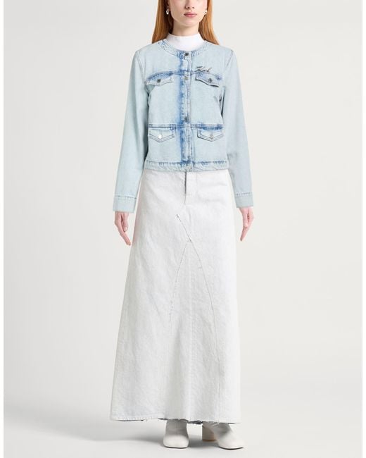 Karl Lagerfeld Blue Denim Outerwear