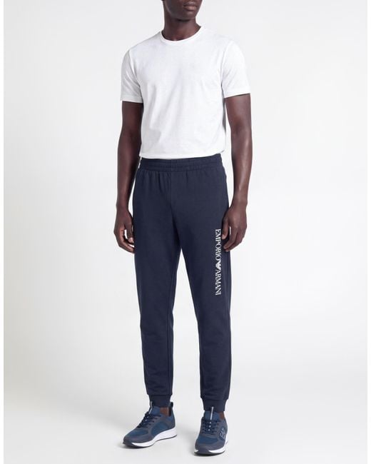EA7 Blue Midnight Pants Cotton for men