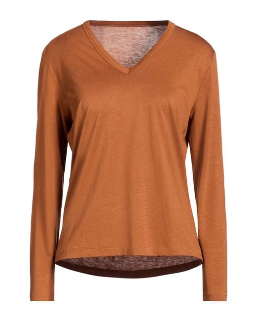 Majestic Filatures Brown T-Shirt Lyocell, Cotton