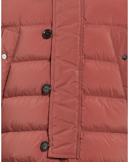 Peuterey Red Puffer Polyamide, Polyester, Shearling for men