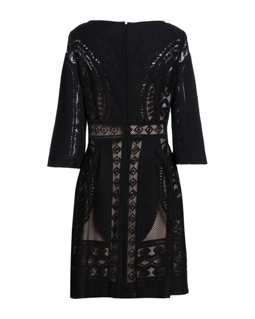 Alberta Ferretti Black Mini Dress Cotton, Polyamide