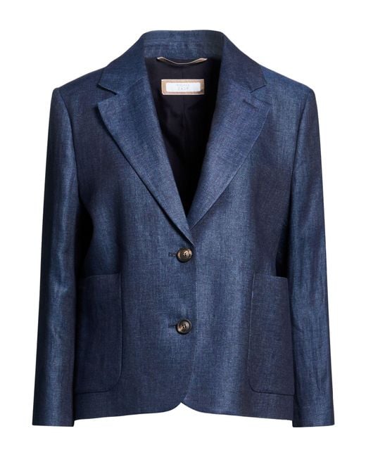 Peserico Blue Blazer Linen