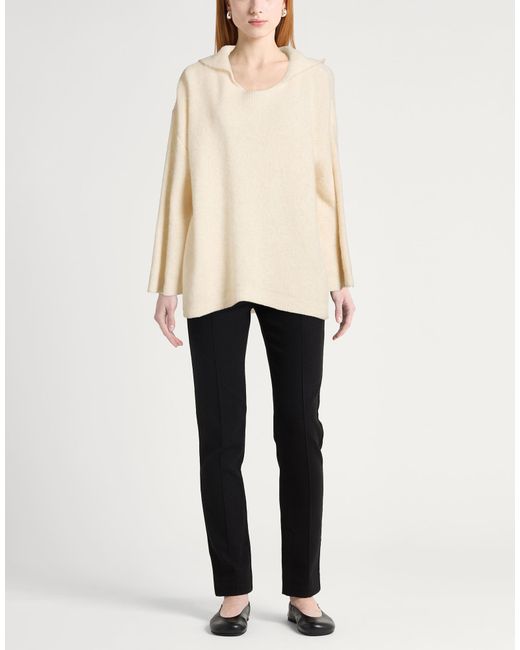 Akep Natural Cream Sweater Alpaca Wool, Polyamide