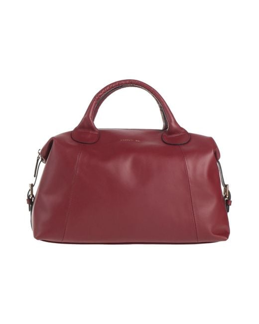 Cerruti 1881 Red Burgundy Handbag Cow Leather
