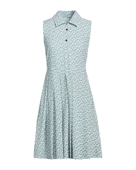 Tory Burch Blue Light Mini Dress Polyester, Elastane