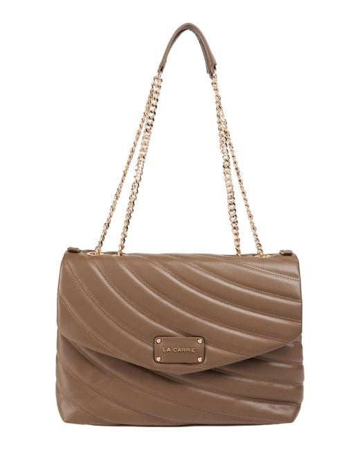 La Carrie Brown Shoulder Bag