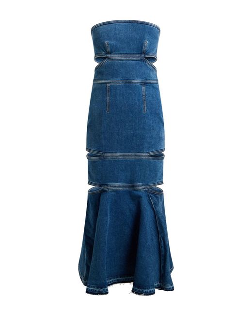 McQueen Blue Midi Dress