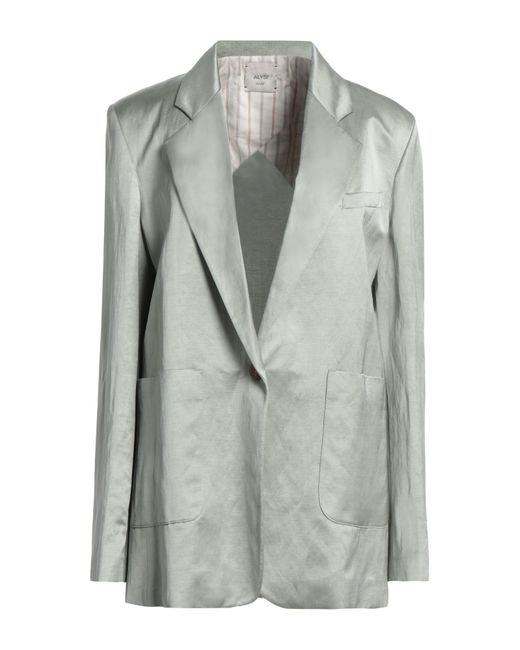 Alysi Gray Chocolat Blazer Linen, Viscose, Wool