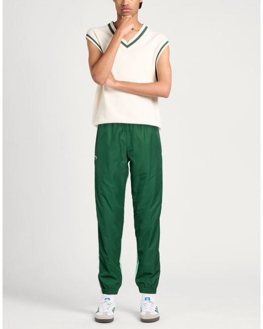 Lacoste Green Pants Polyester for men