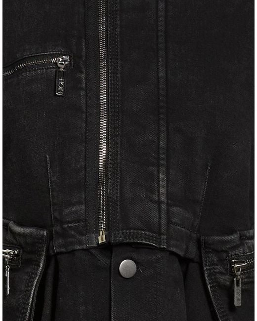 High Black Denim Outerwear