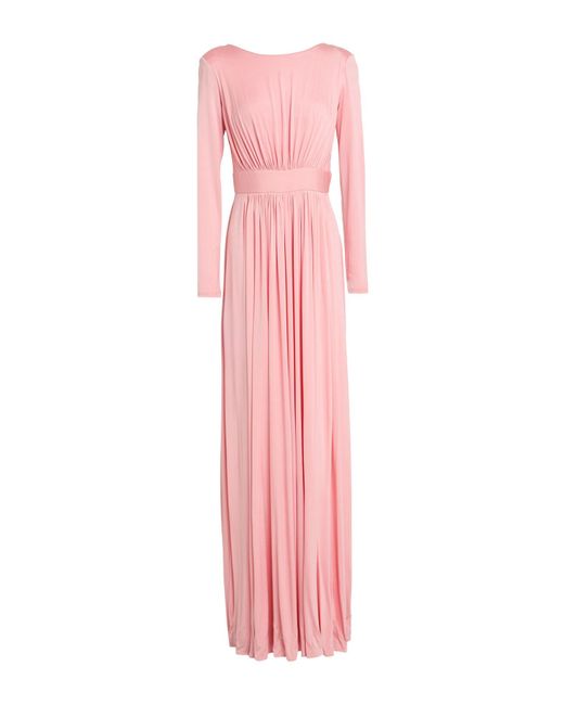open lace back dress Joseline Pale Pink Satin Corset Wrap Maxi Dress With Scarf  Club L London