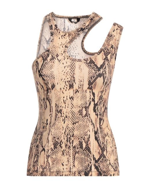 Just Cavalli Natural Sand Tank Top Polyamide, Elastane