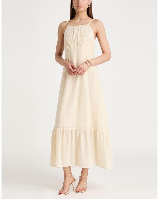 CafeNoir White Maxi Dress Cotton, Silk