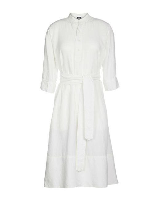 A.P.C. White Midi Dress Tencel, Linen