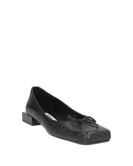 Ras Black Ballet Flats Leather