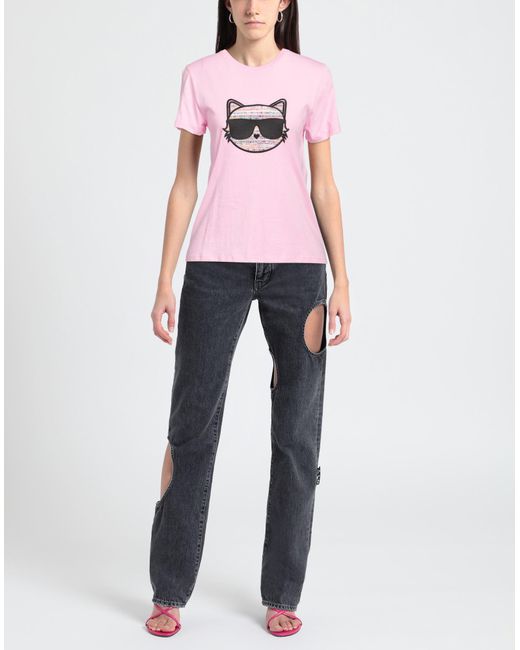 T-shirt di Karl Lagerfeld in Pink