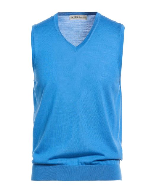 MODES Blue Azure Sweater Merino Wool for men