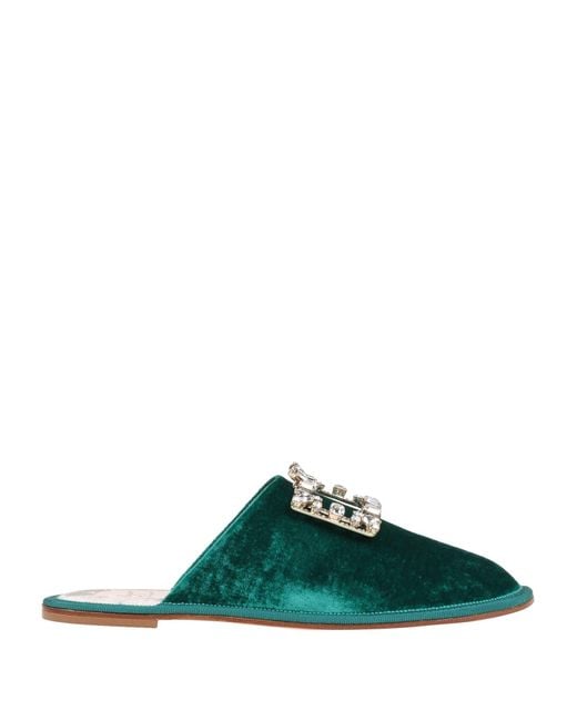 Roger Vivier Green Mules & Clogs