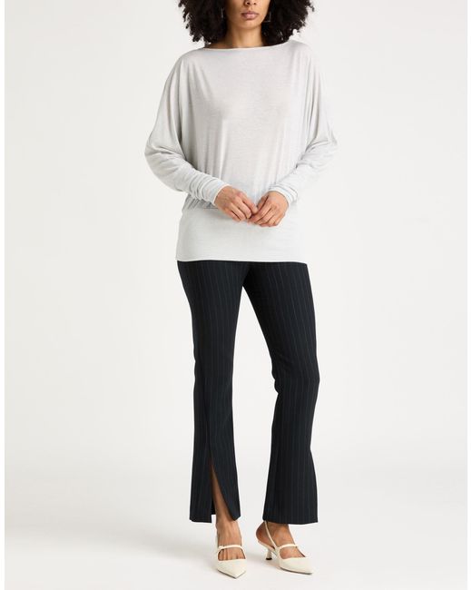 Camicettasnob White Sweater Viscose, Lurex, Elastane