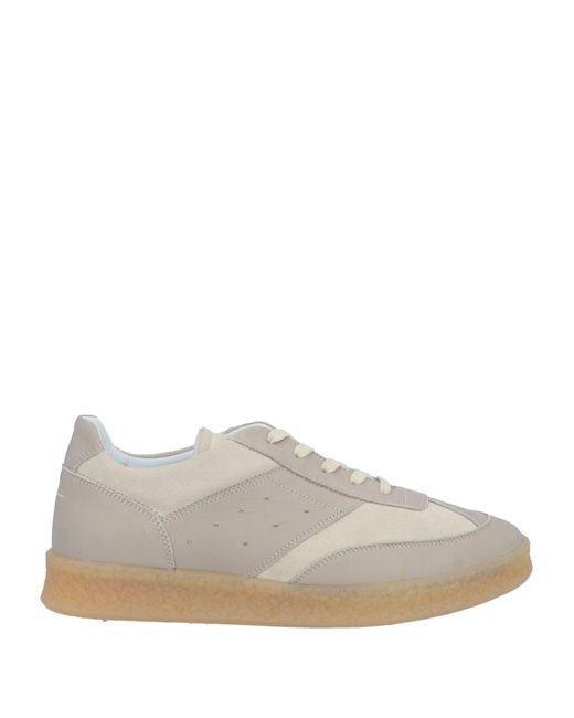 MM6 by Maison Margiela Gray Taupe Sneakers Leather for men